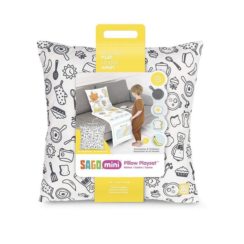 Sago Mini 2in1 Fold Up Pillow Playset JinjaS Kitchen with Plush Accessories for Toddlers Multicolor - Image 2