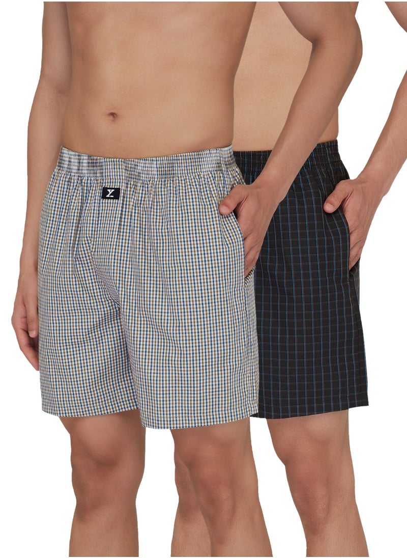 XYXX IntelliEaze Super Combed Cotton Boxer Shorts for mens pack of 2  - Image 1