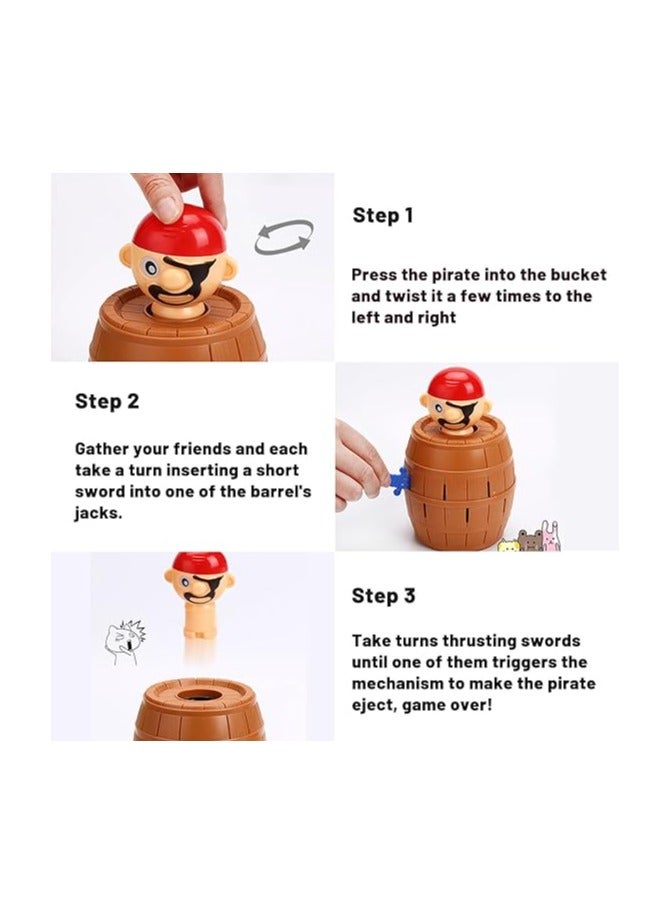 Waldspring Pirate Toy, Pirate Game, Barrel Pirate, Pirate Gifts, Suitable for Boys and Girls of All Ages as well as Adults, Pop Up Pirate Game - Image 2