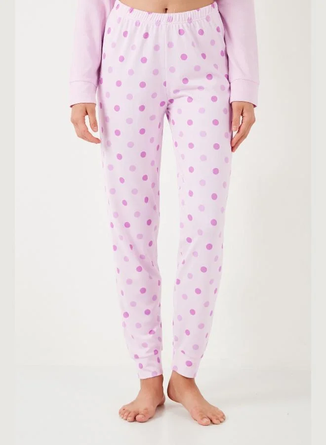 Lela  Lela Stretch Standard Fit Crew Neck Patterned Pajama Set Women's PAJAMA SET 6095700 for Women | Best Price UAE