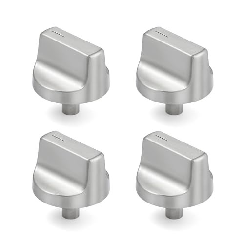 Allstare Stainless Steel W11517334 Stove knobs Replacement for Whirlpool Stove Parts Oven Knobs WEG745H0FS0 WEG515S0FS0 W11122869 Whirlpool Gas Range Parts Cooktop Control Knobs 4 Pcs - Image 1