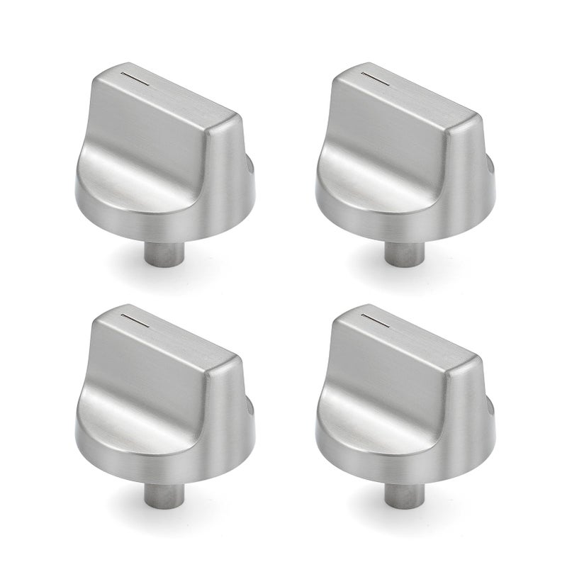 Allstare Stainless Steel W11517334 Stove knobs Replacement for Whirlpool Stove Parts Oven Knobs WEG745H0FS0 WEG515S0FS0 W11122869 Whirlpool Gas Range Parts Cooktop Control Knobs 4 Pcs - Image 2