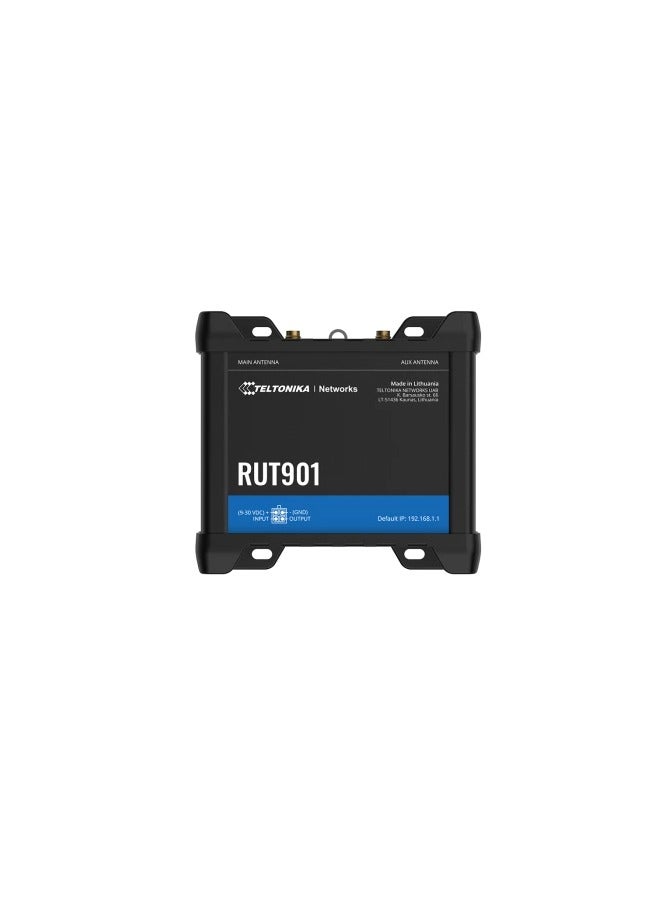 تيلتونيكا رواتر RUT901 جهاز التوجيه الخلوي الميزات الأعلى تصنيفا لسابقاته ، RUT950 و RUT951 ، إلى السوق. يضمن الجهاز أداء عاليا، مما يوفر تجاوز فشل WAN التلقائي لاتصال النسخ الاحتياطي المتاح، مما يضمن استمرارية الشبكة ويزيل وقت التوقف عن العمل. - Image 1