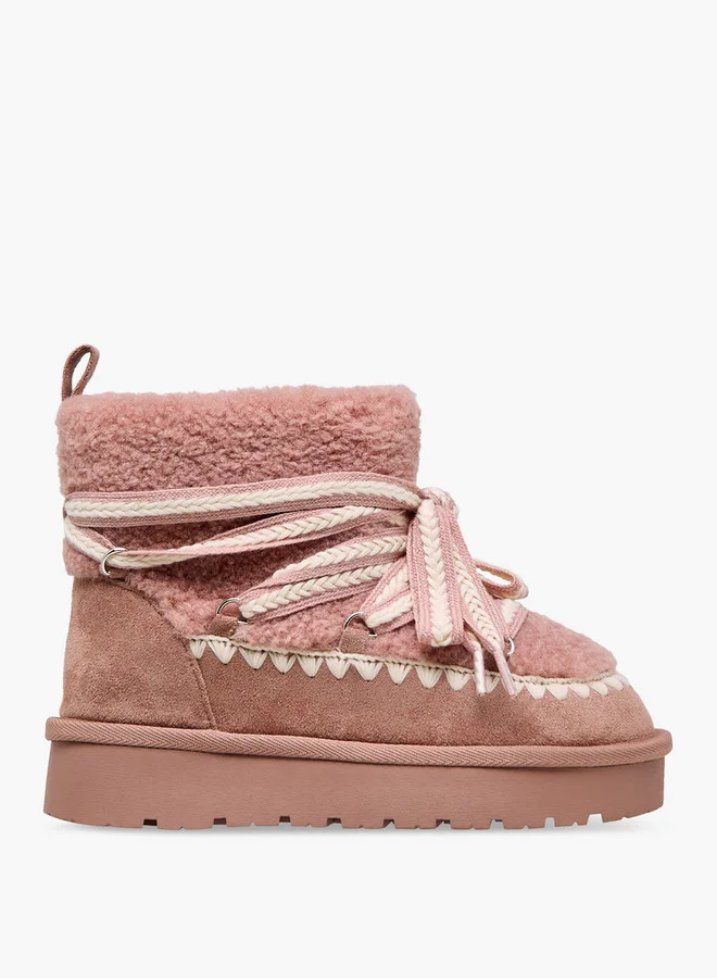 Little Missy Girls' Lace-Up Ankle Boots