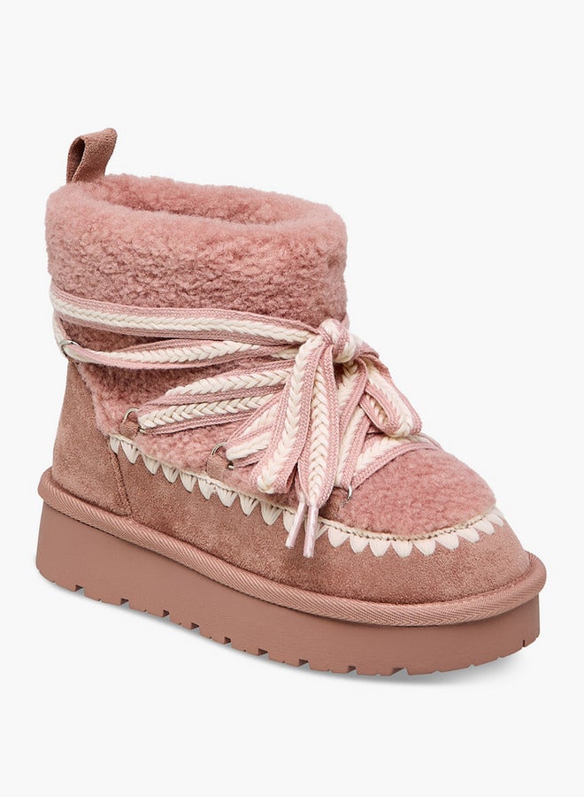 Little Missy Girls' Lace-Up Ankle Boots - Image 2