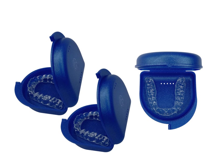 Dentosmile Dental Orthodontic Retainer/Aligner Case/Box/Mouth Guard and Denture Storage in Sparkle Blue Colour (3) - Image 1