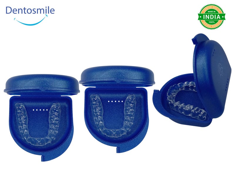 Dentosmile Dental Orthodontic Retainer/Aligner Case/Box/Mouth Guard and Denture Storage in Sparkle Blue Colour (3) - Image 2