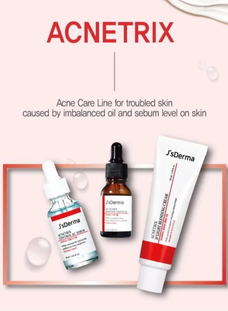 J'sDerma Highly concentrate Blemish Control & Acne Care serum with Niacinamide and Centella Asiatica Extract Acnetrix Defense Ampoule – 15ml