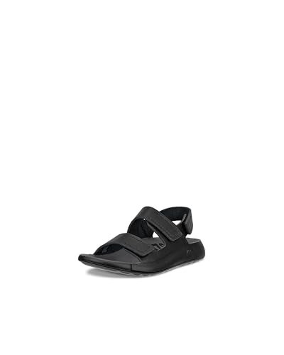 ECCO Cozmo 3-Strap Adjustable Velcro Sandal, Black, US 1.5-2 Unisex Little Kid - Image 4