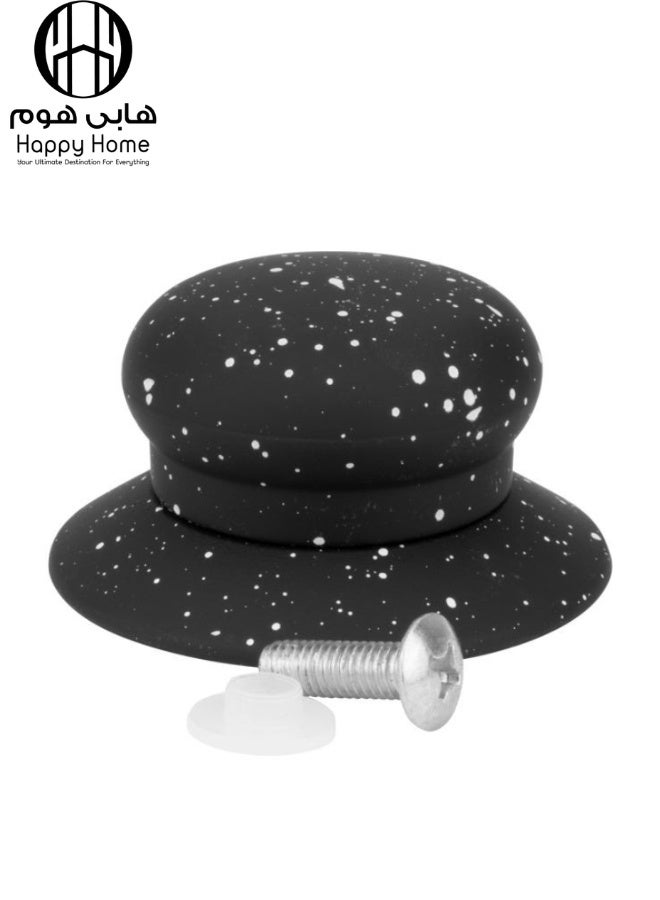 Happy Home Universal Pot Lid Knob Replacement – Heat-Resistant Handle Compatible with Glass & Metal Lids, Crockpot & Cookware – Durable Easy-Grip Pot Lid Handle with Strong Mounting Screw – Quick & Easy Installation -Black - Image 2