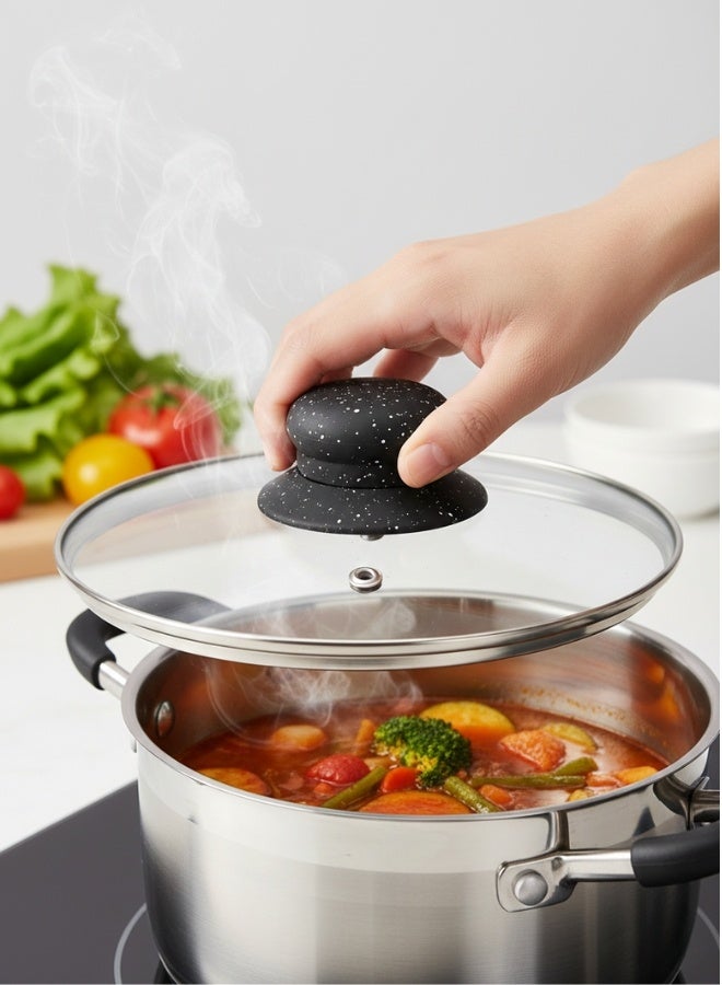 Happy Home Universal Pot Lid Knob Replacement – Heat-Resistant Handle Compatible with Glass & Metal Lids, Crockpot & Cookware – Durable Easy-Grip Pot Lid Handle with Strong Mounting Screw – Quick & Easy Installation -Black - Image 3