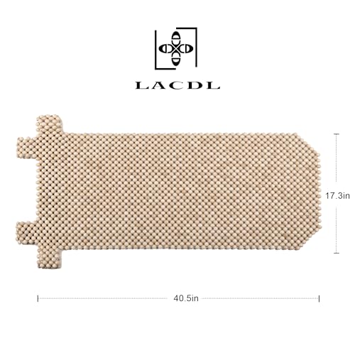 LACDL Beaded Car Seat Covers for Cars, Cooling Bead Seat Cover for Trucks & SUVs - Auto Ventilated Seat Cooler Pad, Natural Wood Breathable Beads - Sweat Protector for Summer, Burlywood - Image 4