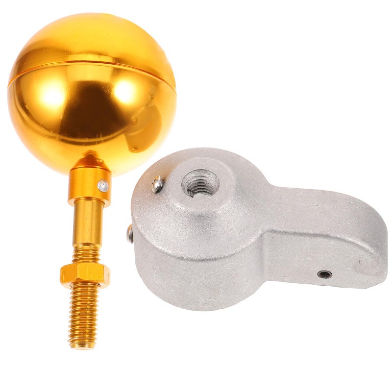 Heavy Duty Aluminum Flagpole Cap Pulley Truck Kit 2pcs with Top Ball Replacement - Image 2