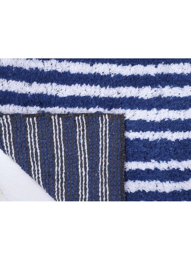 AAZEEM Absorbent Door Mat for Indoor Entrance Non Slip Mat for Front Door Entryway, Soft Cotton Home Floor Carpet, Floor Mats for Home, Kitchen Floor Mat 55x35cm Rectangular, Blue Color | - Image 4