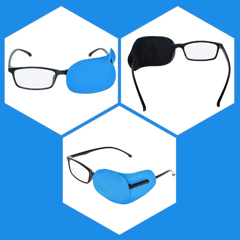 AUGEN AUGEN Eyepatch for Kids Amblyopia Eye Patches Kids Eye Patch Strabismus Lazy Eye Patch for Children Adults Blue Pack of 1 Pair  - Image 3