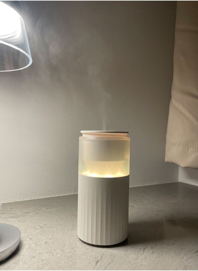 Generic - USB Rechargeable Humidifier 250ml with Adjustable Night Light, Ideal for Home, Office, and Car Use, White - Image 1