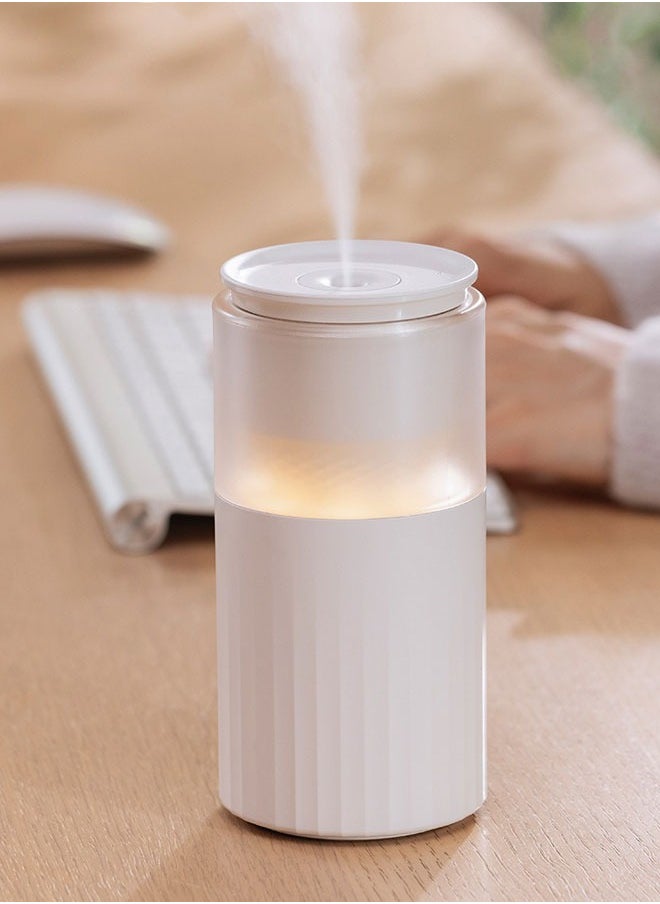 Generic - USB Rechargeable Humidifier 250ml with Adjustable Night Light, Ideal for Home, Office, and Car Use, White - Image 1