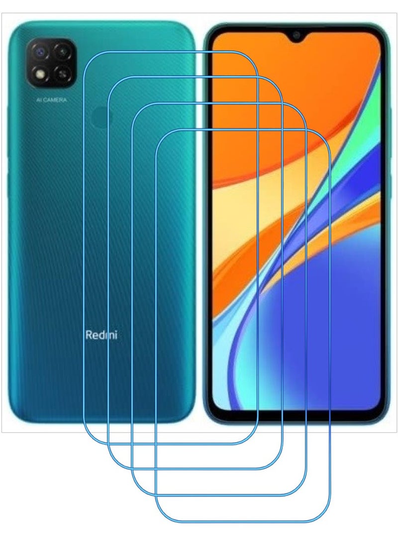 ACLIX 4 Pieces Antistatic ESD Dustproof Premium Quality High Definition Clear Tempered Glass Screen Protector Designed For Xiaomi Redmi 9C - Image 1