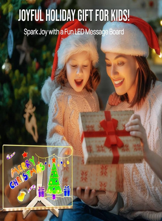zimumoda LED Note Board with Colors - Acrylic Dry Erase Board with 10 Light Modes, 7 Fluorescent Markers & Eraser, USB Powered Light Up Drawing Board for Kids & Adults, for Home Office School 2026 - Image 2