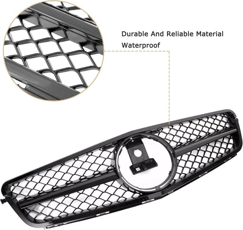 DIBON AUTO W204 AMG Style Front Grille for Mercedes Benz - Image 3