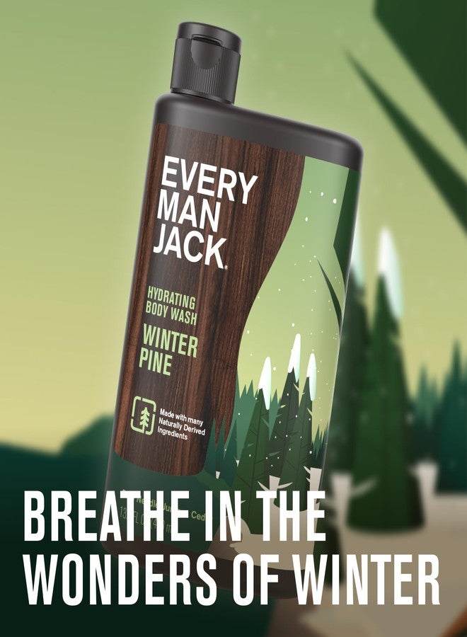 Every Man Jack Hydrating Body Wash - Winter Pine - Deeply Clean with Glycerin + Naturally Derived Ingredients - 13.5 oz (2 Pack - Image 2