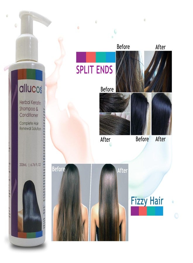 ALLUCOS Dual-Action Hair Care & Growth Kit - Scalp Stimulating Cream (100ml) + Herbal Keratin Shampoo & Conditioner (200ml) | Anti-Hair Fall, Anti-Dandruff, Hair Thickening & Healthy Scalp | 2 Units Pack - Image 2