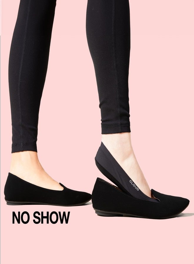 كلاود جوارب كلاود لاينر غير ظاهرة، مانعة للانزلاق، أحذية رياضية مسطحة، أحذية قارب قطنية غير مرئية منخفضة القطع، بيج، متوسط، عبوة من 3 قطع (أمريكي، ألفا، صغير، عادي، عادي، 3، بيج_3Pack) - Image 4