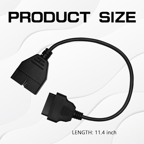 Hirificing OBD1 Scanner, OBD1 to OBD2 GM Adapter, OBD 1 Scanner Cable Code Reader OBD1 12 Pins to OBD2 OBD II 16 Pins Socket Scan Diagnostic Extension Tool Cable Connector Replacement for GM Popular - Image 2