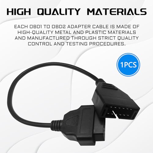 Hirificing OBD1 Scanner, OBD1 to OBD2 GM Adapter, OBD 1 Scanner Cable Code Reader OBD1 12 Pins to OBD2 OBD II 16 Pins Socket Scan Diagnostic Extension Tool Cable Connector Replacement for GM Popular - Image 3