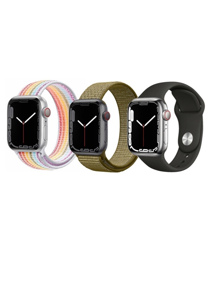 Perfii - 3pcs Apple Watch Strap 42/41/40/38mm Replacement for Apple Watch Series 10/9/8/7/6/5/4/SE - Image 1