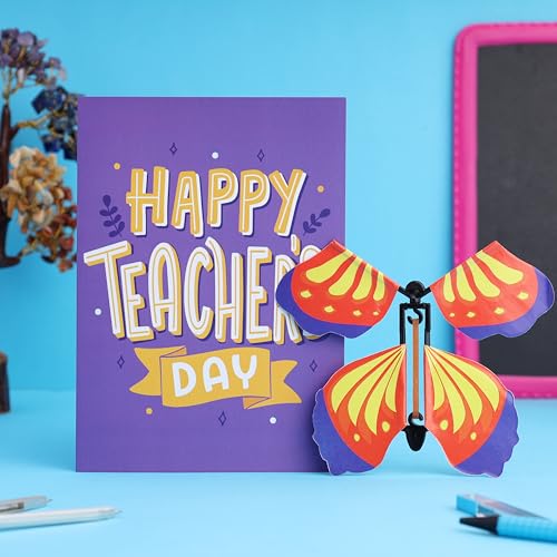 Oye Happy - Teacher’s Day Butterfly Greeting Card | Handmade Card for Teacher, Mentor, Sir & Madam | Thank You & Appreciation Card for Teacher’s Day - Image 2
