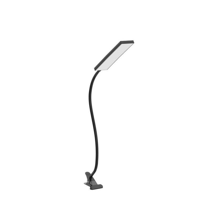 Vansuny Clip on Light LED Desk Lamp with Eye-Caring LED Light and Metal Clip, 11 Level Brightness 3 Color Modes, Power by USB Port 5W Adjustable Neck Reading Lamp for Home and Office (5W, Black) - Image 4