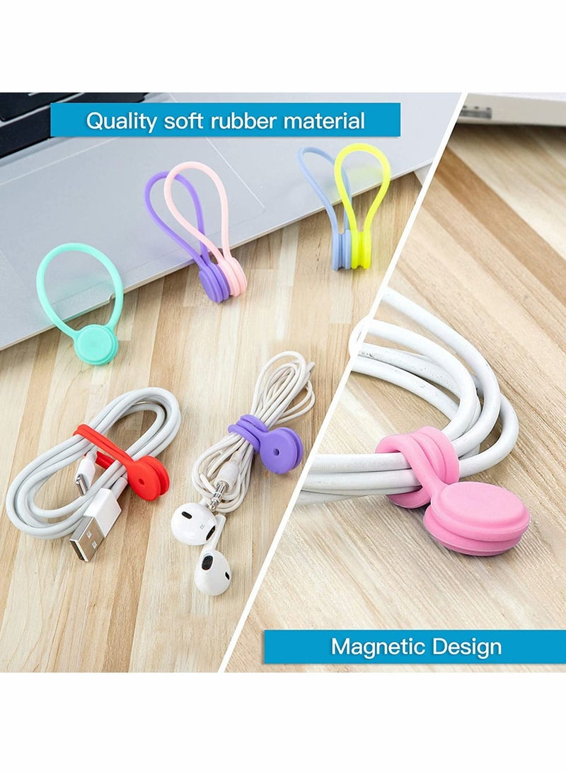 Excefore Reusable Magnetic Cable Ties Cord Organizers Cord Ties Cable Organizers Unique Gadgets for Cable Management and Organization, Hanging  Holding Stuff, Fidgeting, or Just for Fun 12 Pack - Image 3