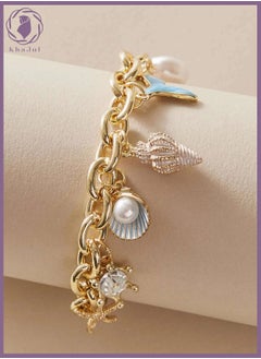 Gold Starfish Conch Bracelet