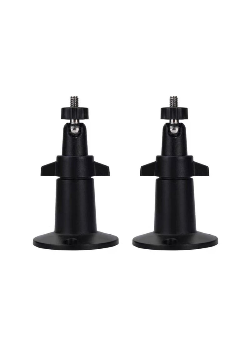 KASTWAVE 2-pack Camera Bracket, Rust Resistant Waterproof Security Wall Mount Bracket, Adjustable Indoor/outdoor Security Metal Wall Mount Bracket Compatible with Various Standard 1/4 Mount Cameras (black)  - Image 1