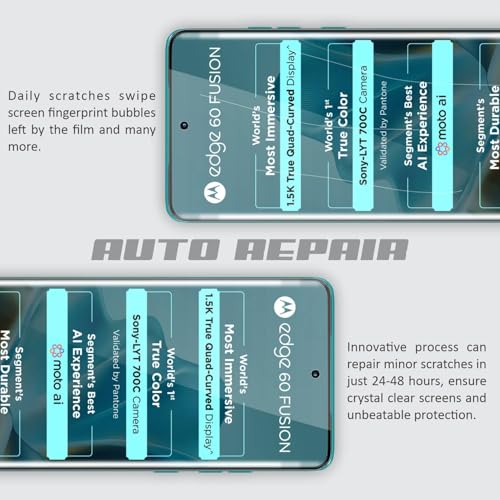SupCares TPU Unbreakable Membrane Screen Protector for Motorola Edge 60 Fusion, Edge 60 and Edge 60 Pro (6.67 Inch) With Easy Self Installation Kit | Fingerprint Working | Edge to Edge Coverage - Image 4