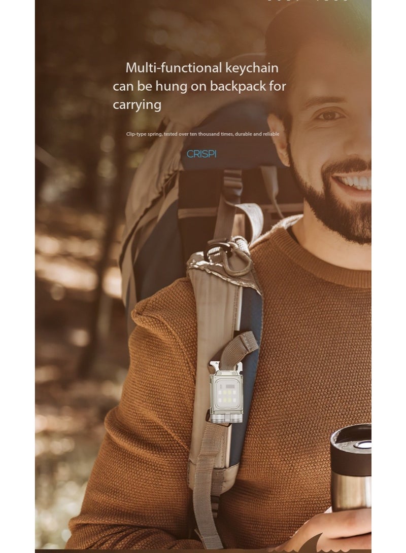 SKT Shiketro High-Intensity Keychain Flashlight, Super Bright, Rechargeable, Multifunctional, Mini Portable Magnetic Work Light for Outdoor Camping - Image 3