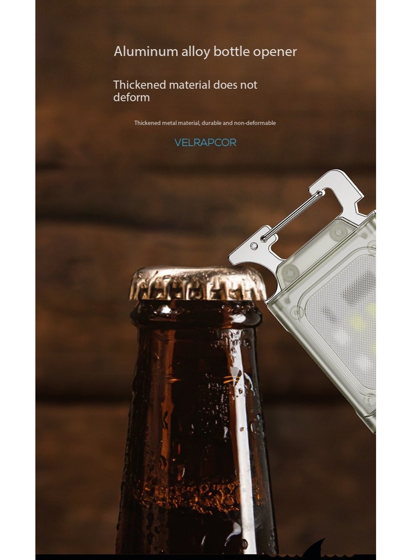 SKT Shiketro High-Intensity Keychain Flashlight, Super Bright, Rechargeable, Multifunctional, Mini Portable Magnetic Work Light for Outdoor Camping - Image 4