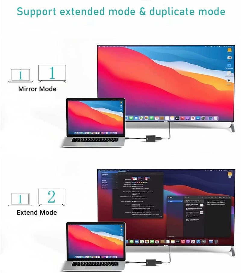 ETZIN USB to HDMI Adaptor USB 3.0 to HDMI 1080P Video Graphics Cable Converter with Audio for PC Laptop Projector HDTV Compatible with Windows XP 7/8/8.1/10[Mac OS not Supported-(EPl-777UG) - Image 4