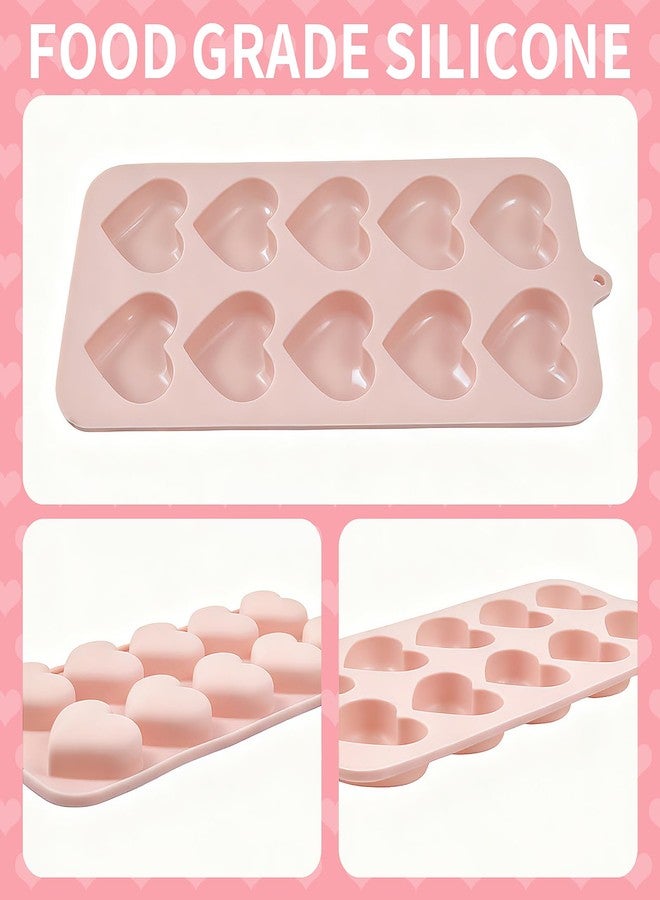 Dootafy Heart Shape Chocolate Molds,10-Cavity Valentine's Day Silicone Candy Mold, 3 Pack Food-Grade Non-Stick Heart Soap Molds for Wax Melts, Chocolate, Jellies Valentine's Day Gifts - Image 2