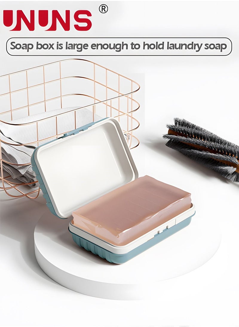 UNUNS Soap Box Holder,Soap Dish Soap Savers Case Container With Lid And Cover,Soap Case For Camping Gym Travel bathroom  - Image 4