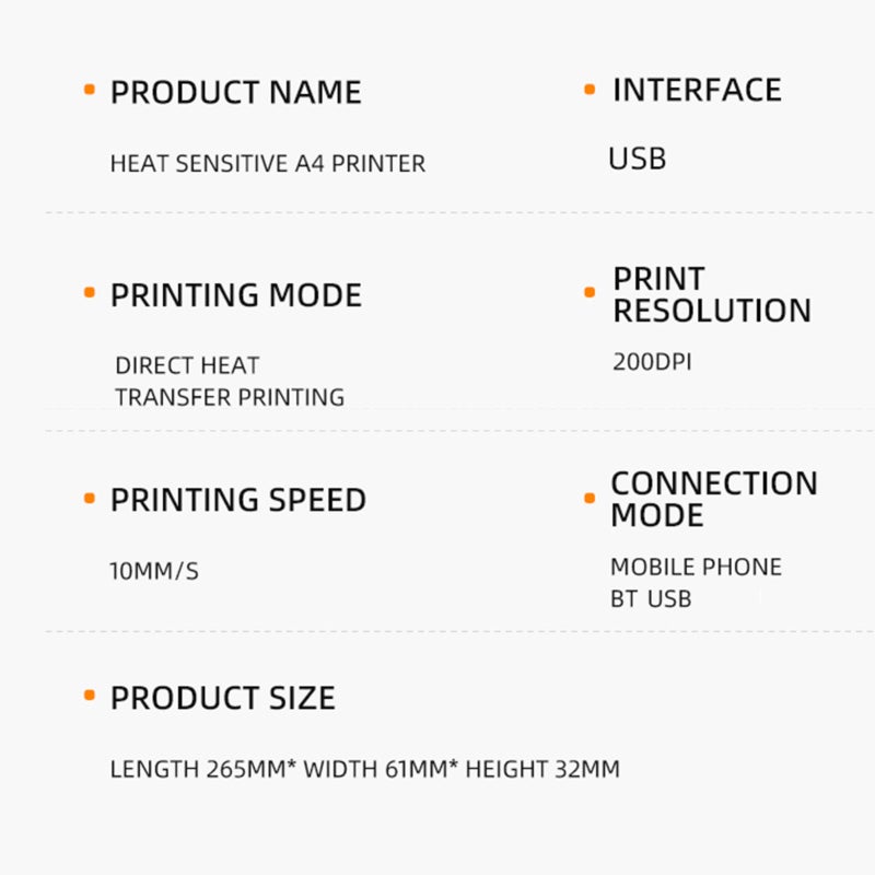 Portable Bluetooth Printer: Black Mini Inkless Thermal Printer - 200Dpi High Clear Print, 1000mAh Battery for Home Office, Travel & Business Use - Image 4