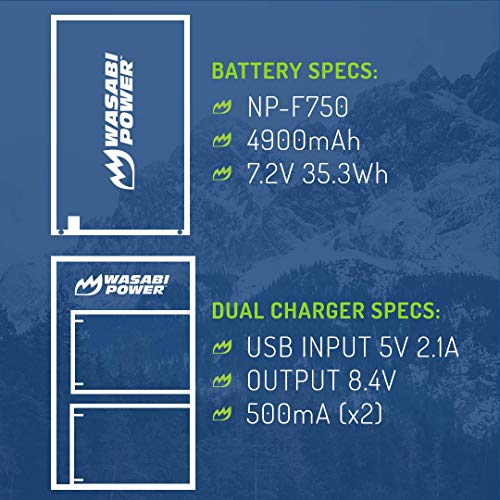 Wasabi Power Battery (2-Pack) and Dual Charger for Sony NP-F730, NP-F750, NP-F760, NP-F770 (L Series) - Image 4