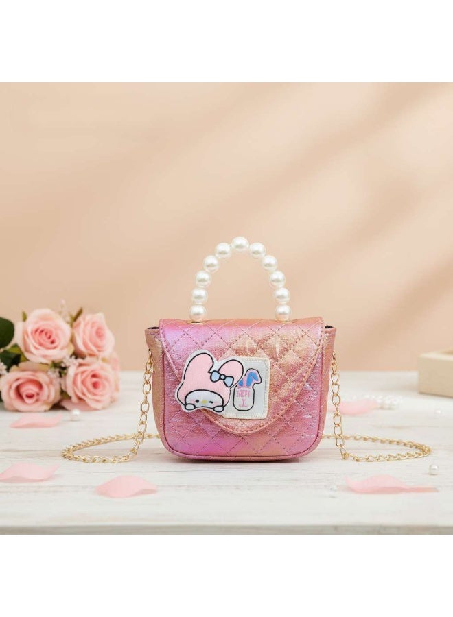حقيبة يد الفتيات KANAZ ميني دبل تيدي - تصميم مبطن مع مقبض لؤلؤي أنيق - موديل R3519 ميني دبل تيدي كشمير - Image 4