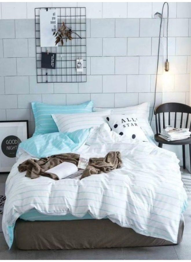 AL RAID 6PCS King Size Bed Sheet Set | Ultra Soft Duvet Cover Set | Fitted Sheet 200x200+25cm | 1 Quilt Cover 220x240cm | 4 Pillow Cases 50x75cm  - Image 1