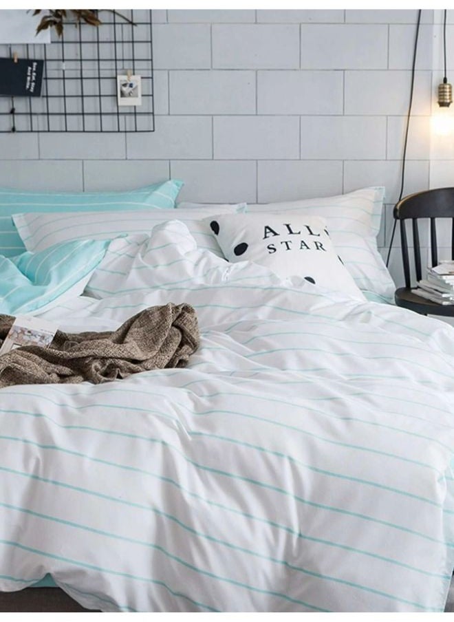 AL RAID 6PCS King Size Bed Sheet Set | Ultra Soft Duvet Cover Set | Fitted Sheet 200x200+25cm | 1 Quilt Cover 220x240cm | 4 Pillow Cases 50x75cm  - Image 3