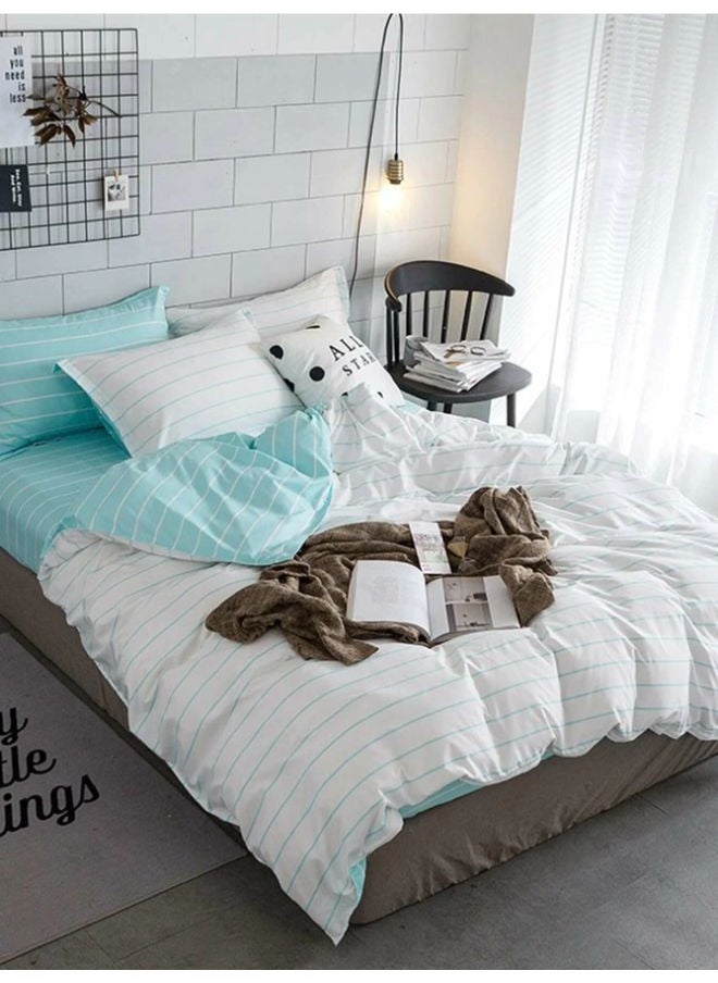 AL RAID 6PCS King Size Bed Sheet Set | Ultra Soft Duvet Cover Set | Fitted Sheet 200x200+25cm | 1 Quilt Cover 220x240cm | 4 Pillow Cases 50x75cm  - Image 4