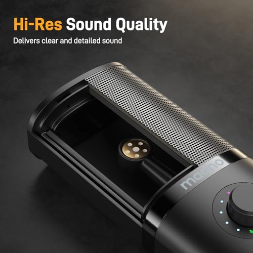 MAONO USB Condenser MicrophoneStudio Mic with Shock Mount Boom Arm Software Mute Gain Knob Volume Control for Streaming Recording Singing Podcasting Content Creation AudiobooksPM450 - Image 3