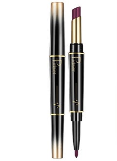 SKY-TOUCH Double Head Matte Lipstick + Lip Liner Pen Set 2 In 1 One Step Lips Makeup Waterproof Long Lasting Lipstick Durable Nude Velvet Lipstick Pen,One Size 15#  - Image 2