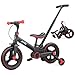 JMMD 6 in 1 Toddler Bike with Push Handle for Kids 1860 Months 12 Foldable Balance Bike with Training Wheels Pedals Brakes Kickstand Push Tricycle Toddler Gift Toys for Boy Girl - Image 3